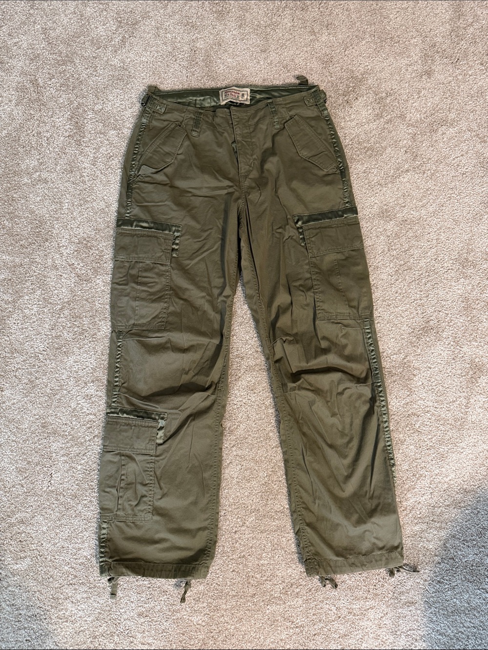 Abercrombie & Fitch Olive Green Cargo Pants